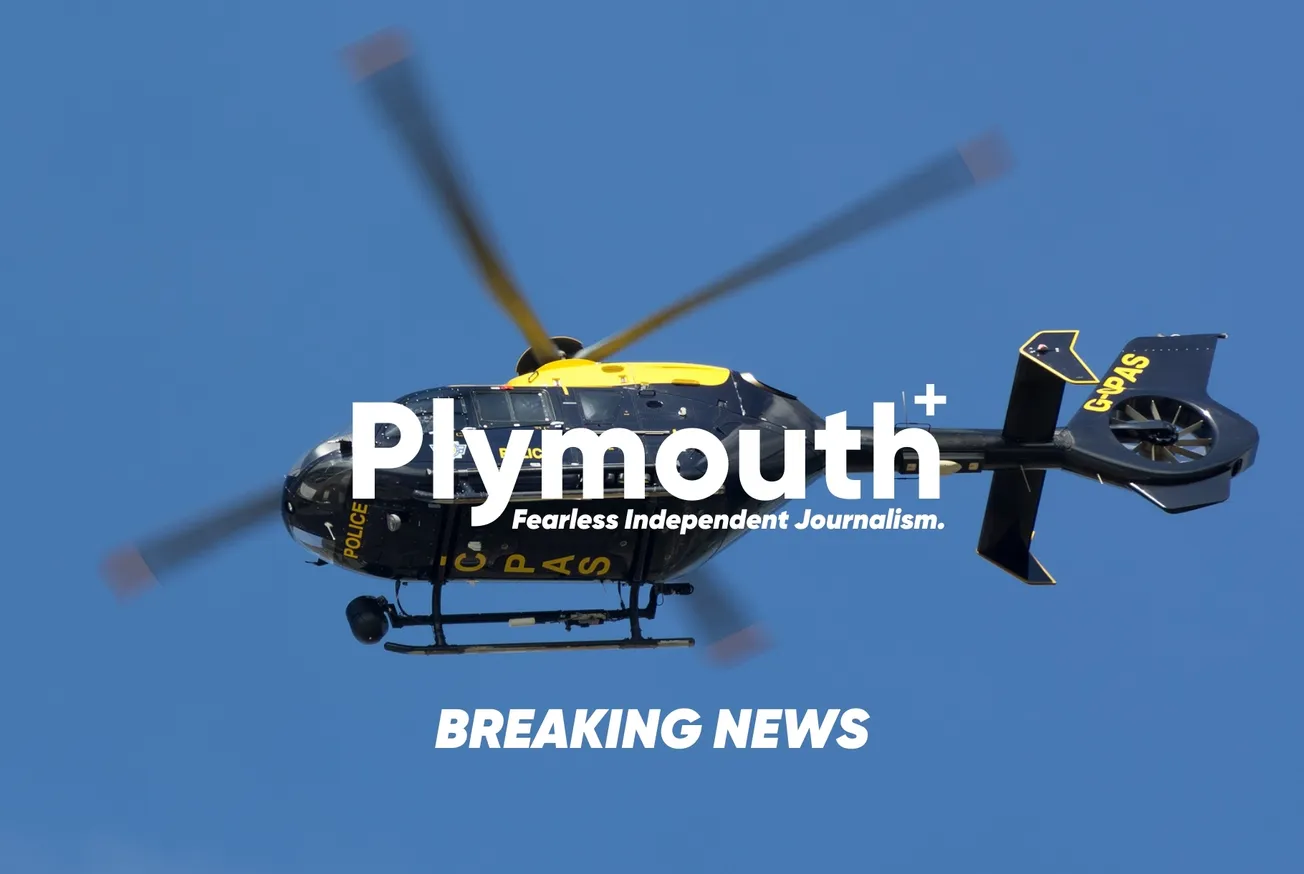 Police helicopter search for dangerous bikers in Plymouth